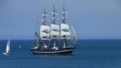 The Kruzenshtern in Ukraine's Sevastopol bay in 2015
