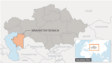 Kazakhstan - Map of Mangystau Region.
