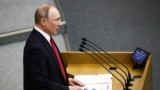Russia--Moscow/Russian President Vladimir Putin addresses a plenary meeting of the State Duma of the Russian Federation. Anton Novoderezhkin / TASS
